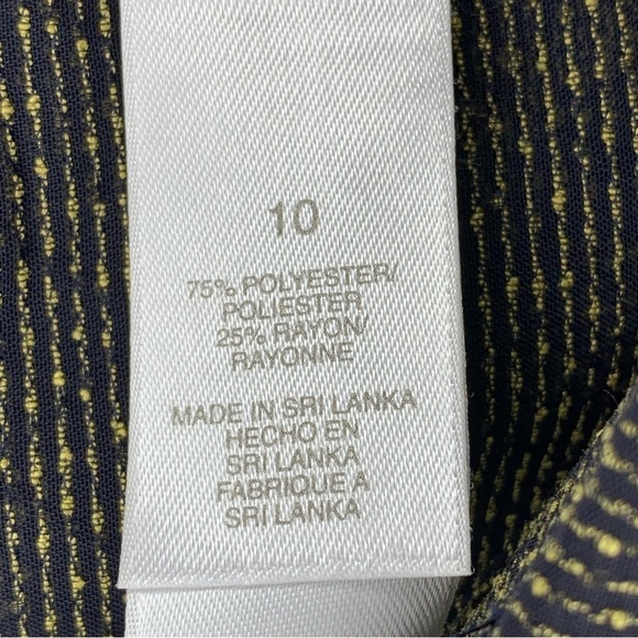 Vintage Emma James Black Beige Semi Sheer Blouse Sleeveless Button Down Size 10 - Picture 8 of 9